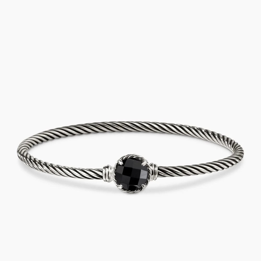 Petite Chatelaine Bracelet
Sterling Silver with Black Onyx, 3mm